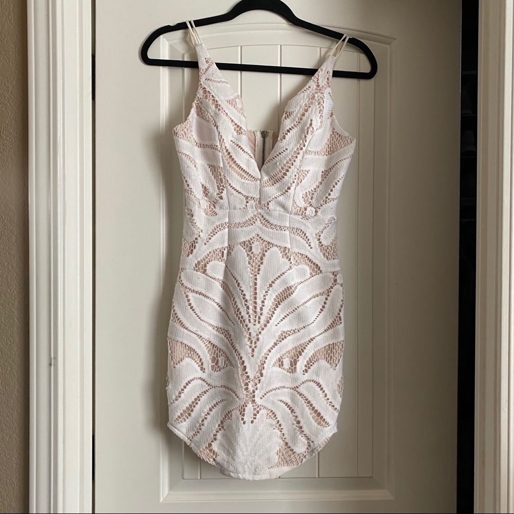 LF white lace Bodycon dress small